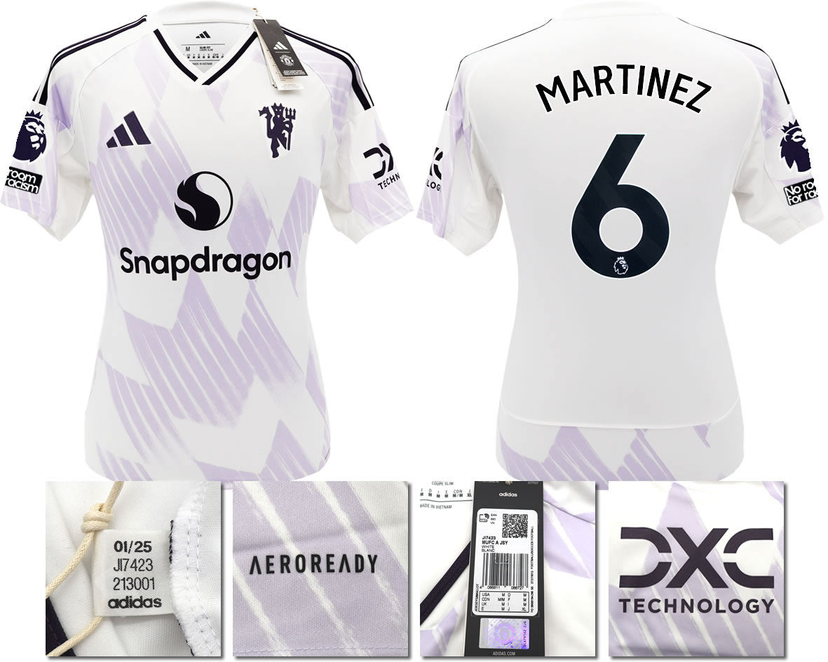 BNWT 2025 2026 MANCHESTER UNITED ADIDAS AWAY SHIRT MARTINEZ 6 MEN'S