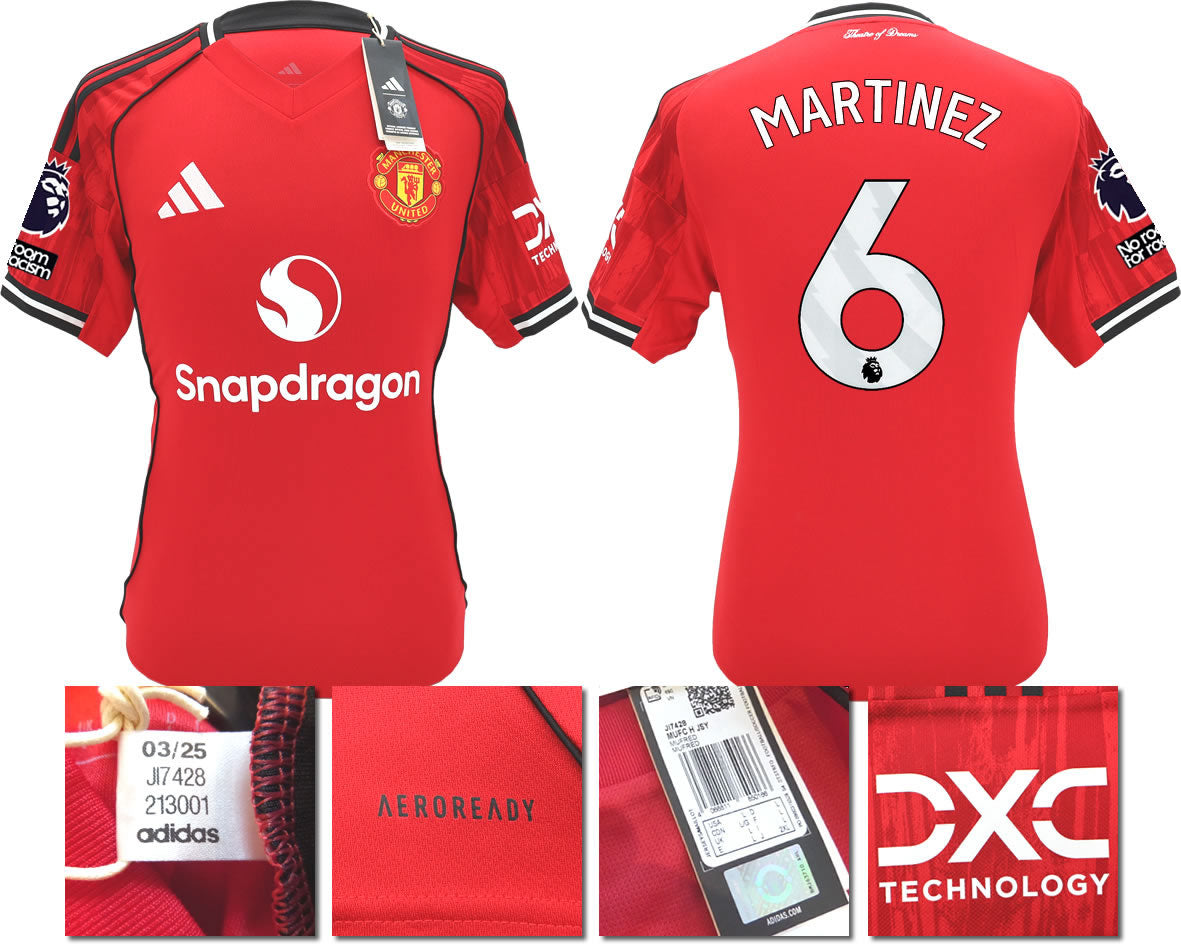 BNWT 2025 2026 MANCHESTER UNITED ADIDAS HOME SHIRT MARTINEZ 6