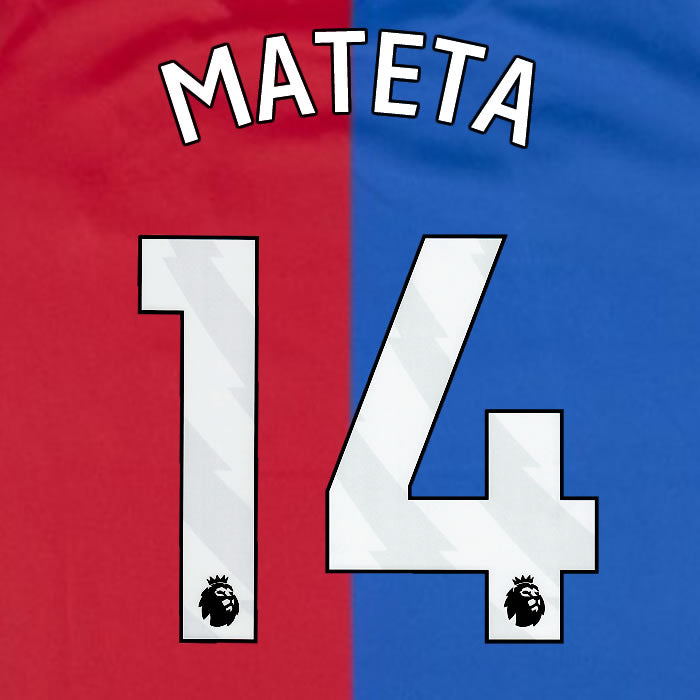 2023 2024 OFFICIAL CRYSTAL PALACE MATETA 14 HOME PLAYER SIZE NAME SET