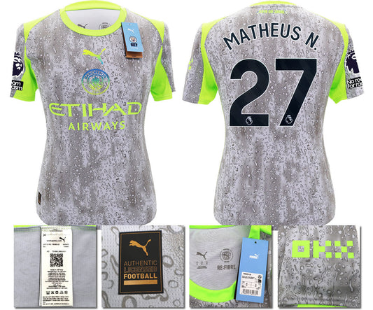 BNWT 2025 2026 MAN CITY PUMA THIRD MATHEUS 27 FOOTBALL SHIRT