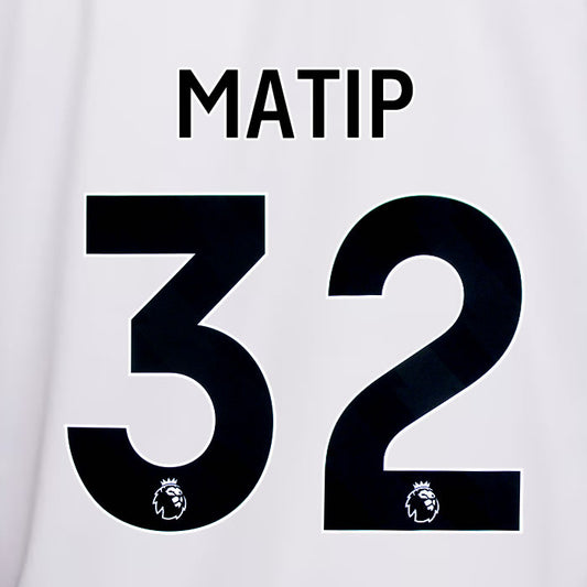2023 2024 OFFICIAL LIVERPOOL MATIP 32 AWAY PLAYER SIZE NAME SET