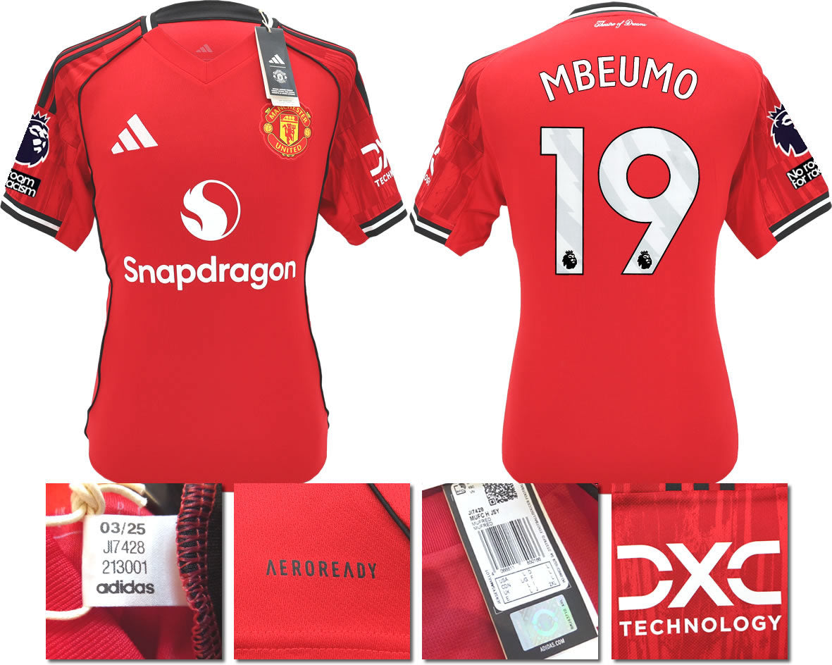 BNWT 2025 2026 MANCHESTER UNITED ADIDAS HOME SHIRT MBEUMO 19