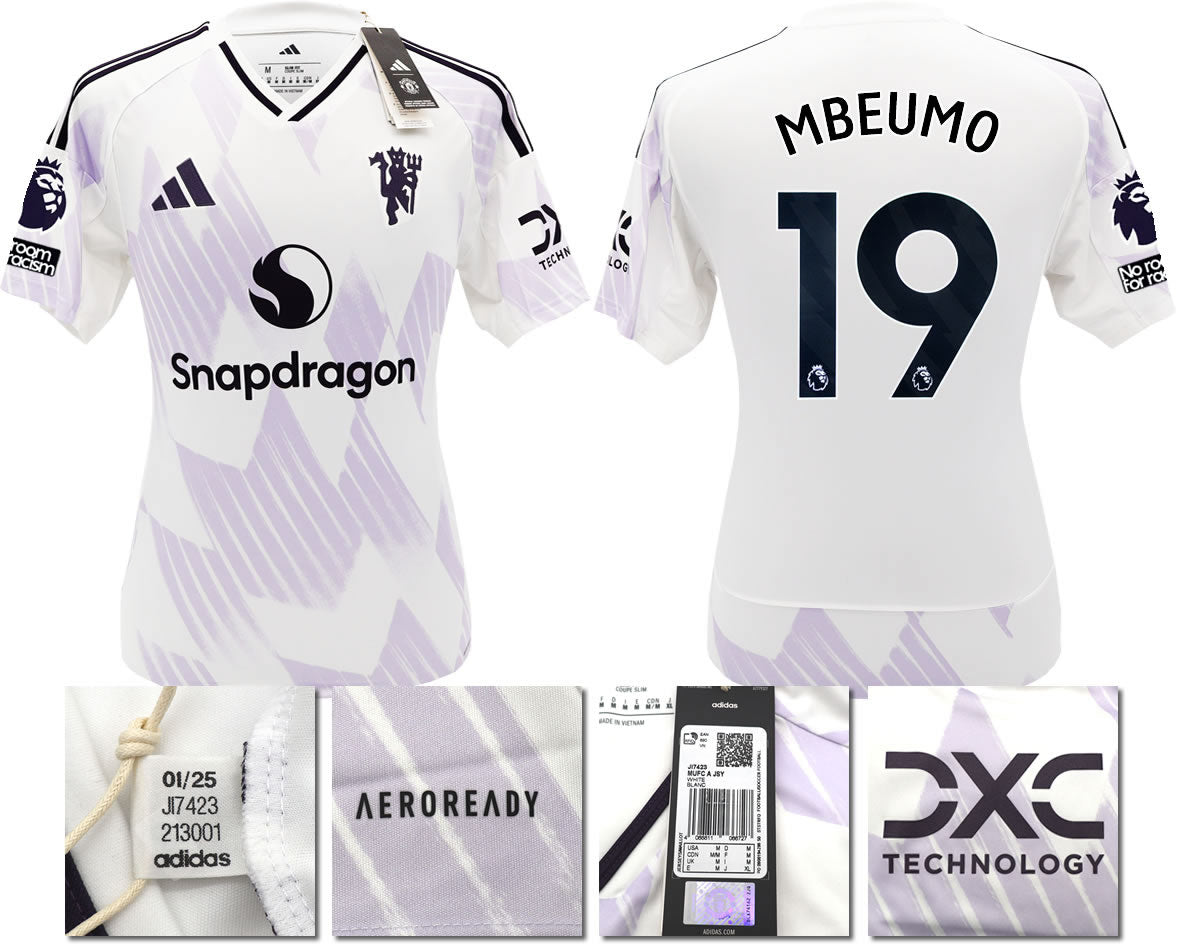 BNWT 2025 2026 MANCHESTER UNITED ADIDAS AWAY SHIRT MBEUMO 19 MEN'S