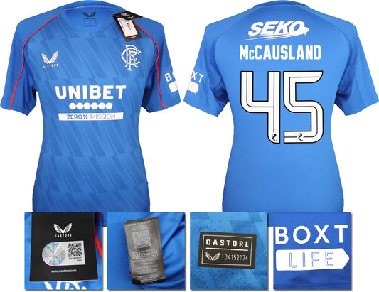 BNWT 2024/25 RANGERS FC HOME SHIRT McCAUSLAND 45