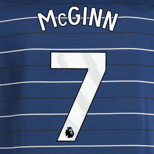 2024 2025 OFFICIAL ASTON VILLA McGINN 7 3RD PLAYER SIZE NAME SET