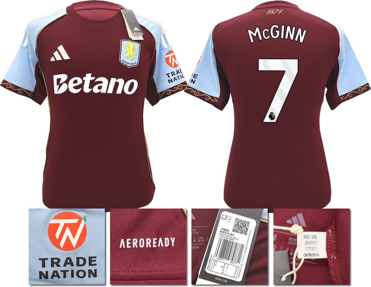 BNWT 2025/26 ASTON VILLA FC HOME SHIRT MCGINN 7