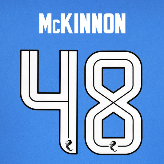 2024 2025 Rangers McKINNON 48 WHITE HOME OFFICIAL PLAYER SIZE NAMESET