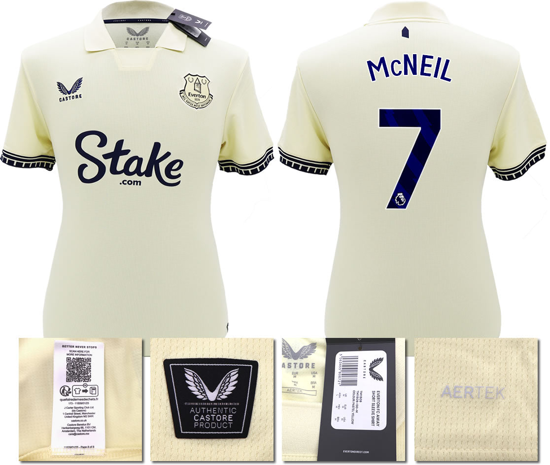 BNWT 2025/26 EVERTON FC AWAY SHIRT MCNEIL 7