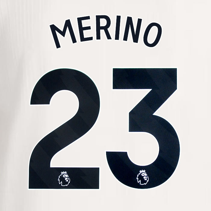2025 2026 ARSENAL MERINO 23 BLACK 3RD OFFICIAL PLAYER SIZE NAMESET