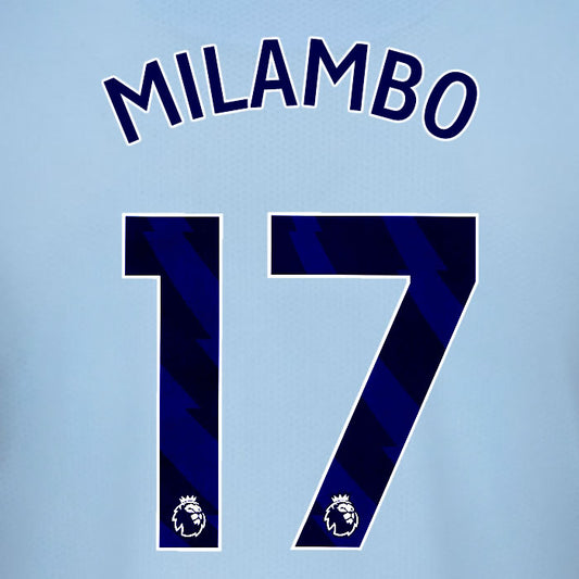 2025 2026 BRENTFORD MILAMBO 17 BLACK 3RD PLAYER SIZE NAME SET