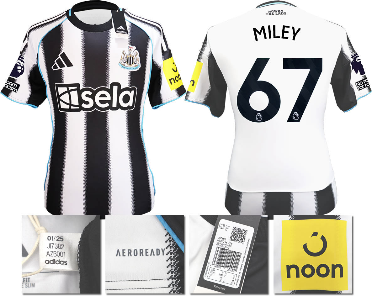 BNWT 2025 2026 NEWCASTLE UNITED HOME SHIRT MILEY 67 MEN'S