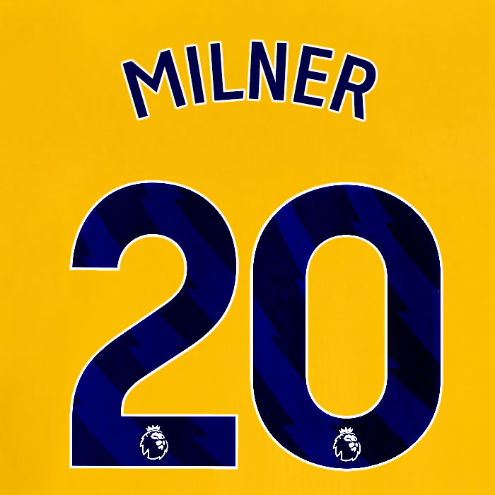 2025 2026 OFFICIAL BRIGHTON HOVE ALBION MILNER 20 3RD PLAYER SIZE NAME SET