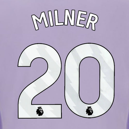 2025 2026 OFFICIAL BRIGHTON HOVE ALBION MILNER 20 AWAY PLAYER SIZE NAME SET