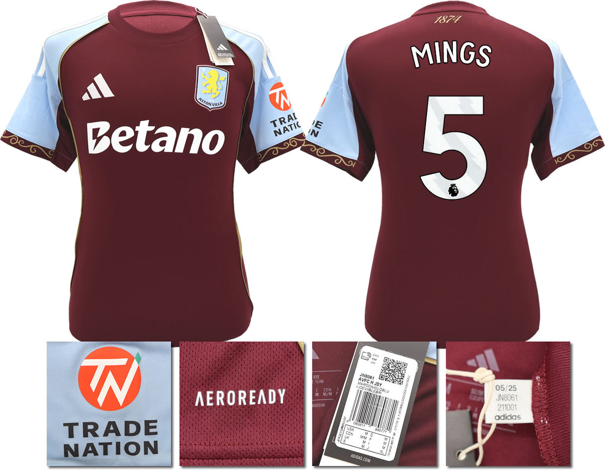 BNWT 2025/26 ASTON VILLA FC HOME SHIRT MINGS 5