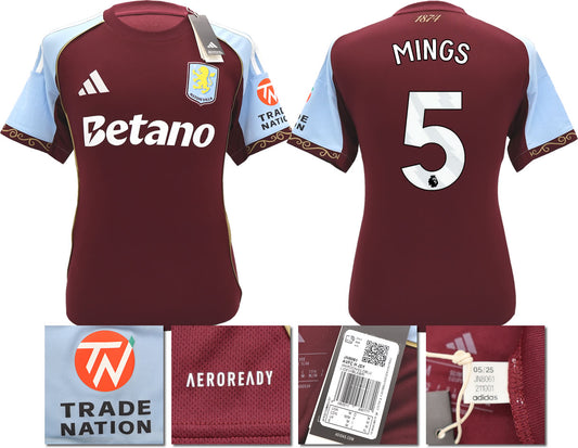 BNWT 2025/26 ASTON VILLA FC HOME SHIRT MINGS 5