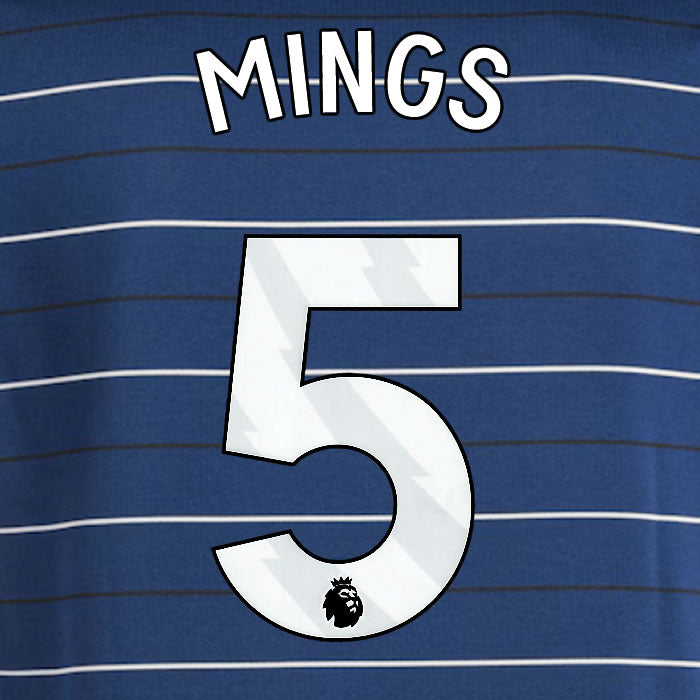 2024 2025 OFFICIAL ASTON VILLA MINGS 5 3RD PLAYER SIZE NAME SET