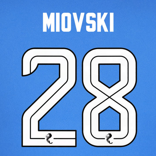 2025 2026 Rangers SCALLY 82 WHITE HOME OFFICIAL PLAYER SIZE NAMESET