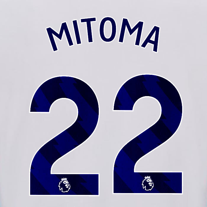 2025 2026 OFFICIAL BRIGHTON HOVE ALBION MITOMA 22 HOME PLAYER SIZE NAME SET