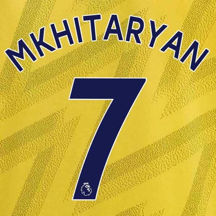 2019 2020 ARSENAL MKHITARYAN 7 WHITE AWAY OFFICIAL PLAYER SIZE NAME SET