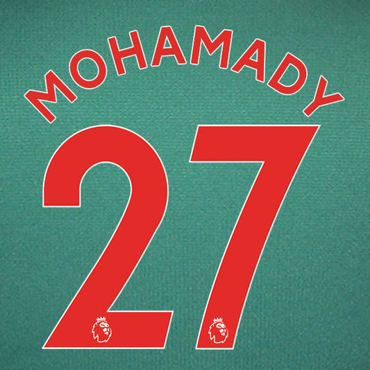 2019 2020 ASTON VILLA MOHAMADY 27 WHITE 3RD OFFICIAL PLAYER SIZE NAME SET