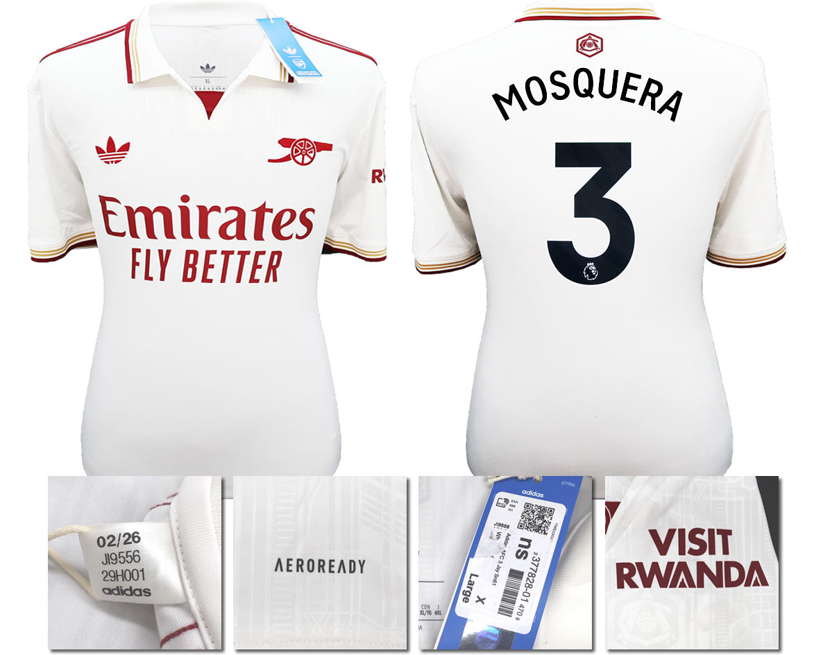 BNWT 2025/2026 ARSENAL F.C. ADIDAS 3RD SHIRT MOSQUERA 3