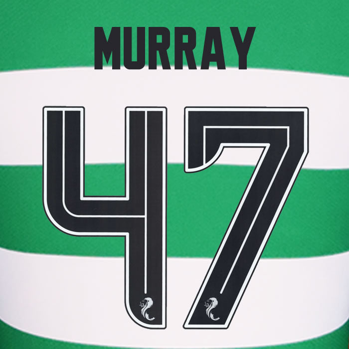 2024 2025 Celtic MURRAY 47 WHITE HOME OFFICIAL PLAYER SIZE NAMESET