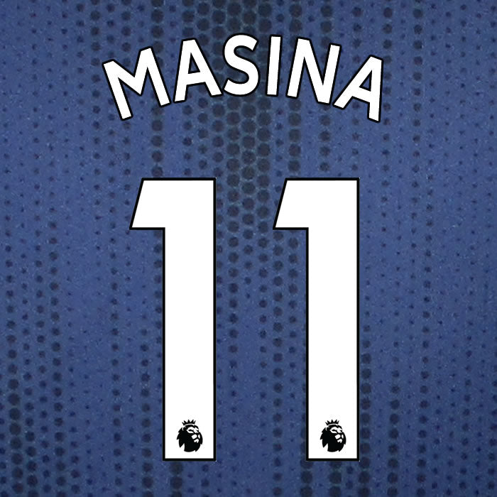 2019 2020 WATFORD MASINA 11 WHITE AWAY OFFICIAL PLAYER SIZE NAME SET