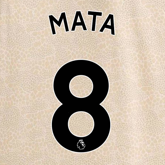 2019 2020 MANCHESTER UNITED MATA 8 WHITE AWAY OFFICIAL PLAYER SIZE NAME SET