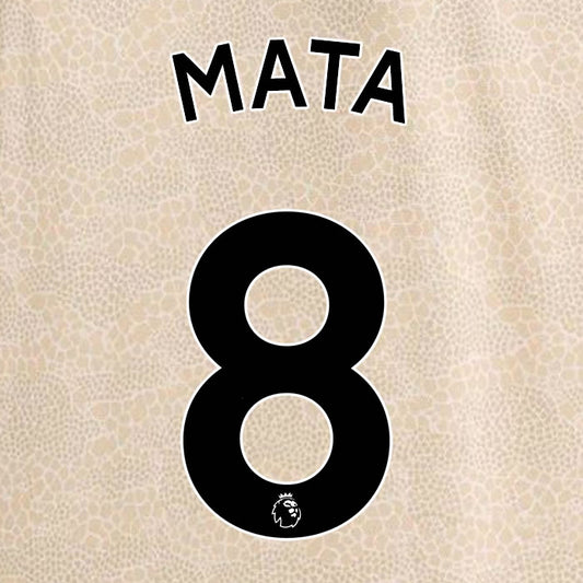 2019 2020 MANCHESTER UNITED MATA 8 WHITE AWAY OFFICIAL PLAYER SIZE NAME SET