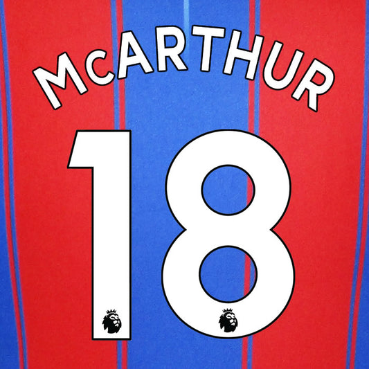 2019 2020 CRYSTAL PALACE MCARTHUR 18 WHITE HOME OFFICIAL PLAYER SIZE NAME SET