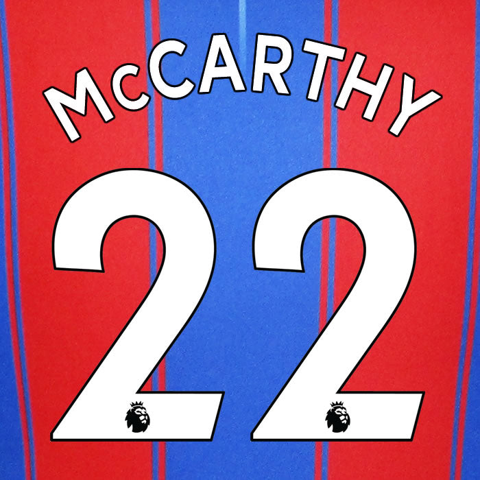2019 2020 CRYSTAL PALACE MCCARTHY 22 WHITE HOME OFFICIAL PLAYER SIZE NAME SET