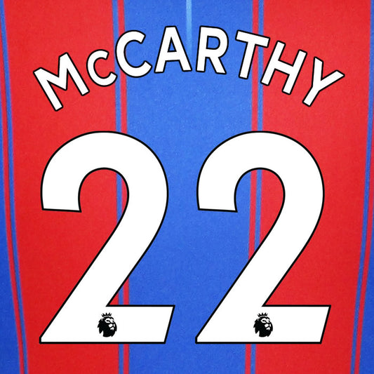 2019 2020 CRYSTAL PALACE MCCARTHY 22 WHITE HOME OFFICIAL PLAYER SIZE NAME SET