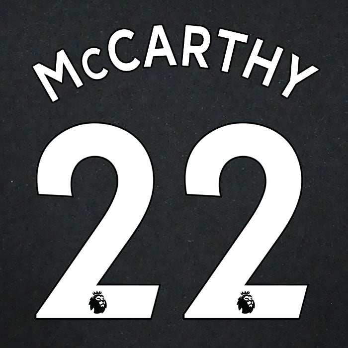 2019 2020 CRYSTAL PALACE MCCARTHY 22 WHITE AWAY OFFICIAL PLAYER SIZE NAME SET