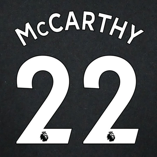 2019 2020 CRYSTAL PALACE MCCARTHY 22 WHITE AWAY OFFICIAL PLAYER SIZE NAME SET