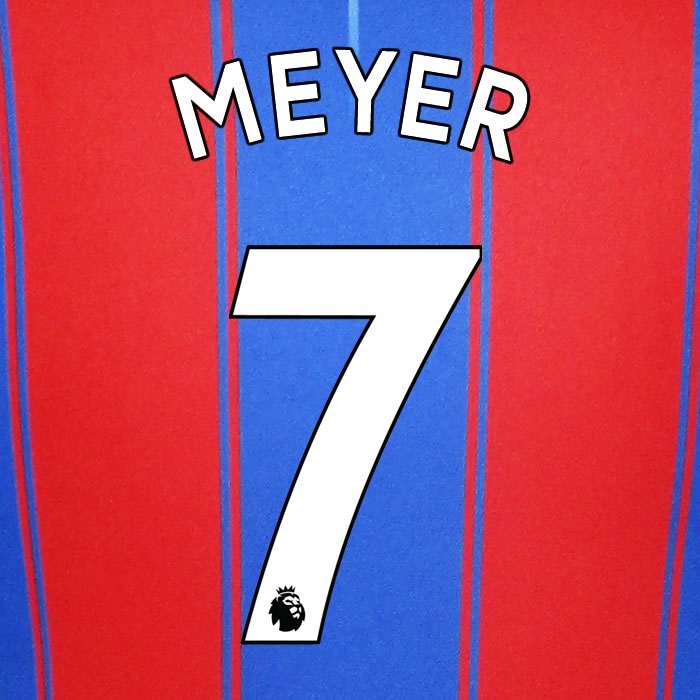 2019 2020 CRYSTAL PALACE MEYER 7 WHITE HOME OFFICIAL PLAYER SIZE NAME SET