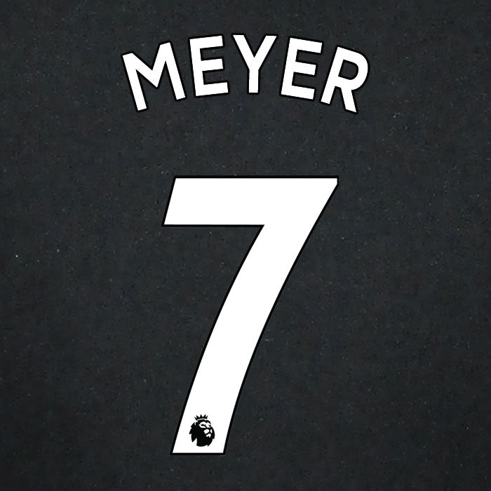 2019 2020 CRYSTAL PALACE MEYER 7 WHITE AWAY OFFICIAL PLAYER SIZE NAME SET
