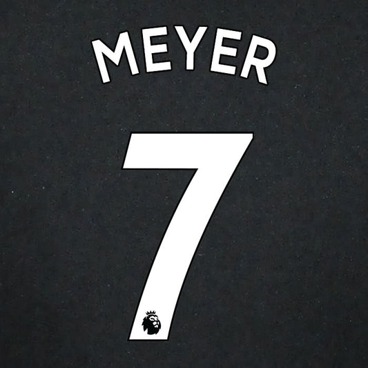 2019 2020 CRYSTAL PALACE MEYER 7 WHITE AWAY OFFICIAL PLAYER SIZE NAME SET