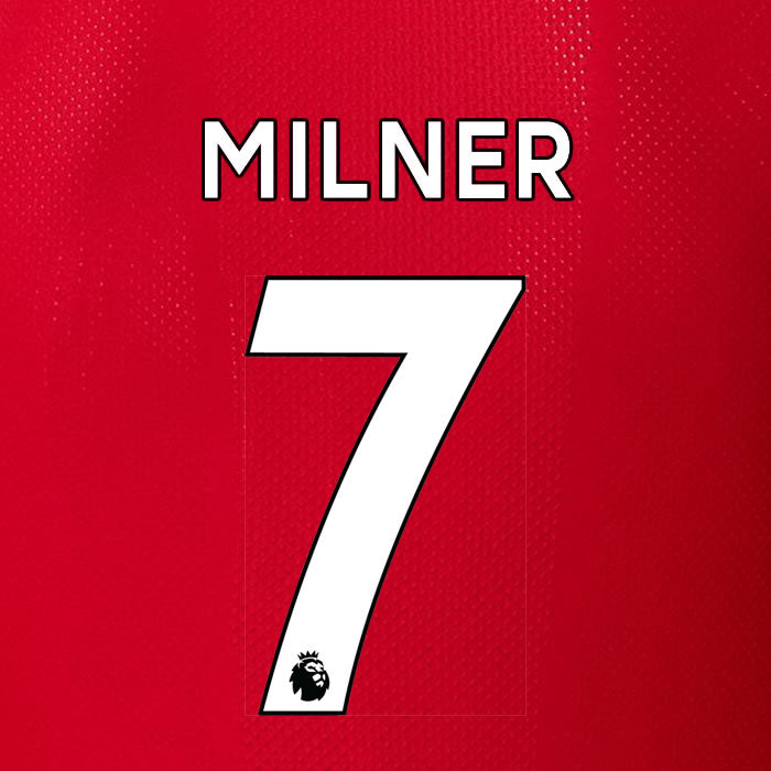 2019 2020 LIVERPOOL MILNER 7 WHITE HOME OFFICIAL PLAYER SIZE NAME SET