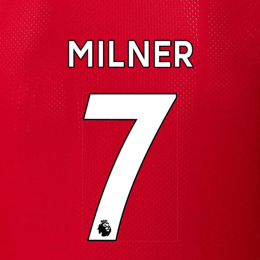 2019 2020 LIVERPOOL MILNER 7 WHITE HOME OFFICIAL PLAYER SIZE NAME SET