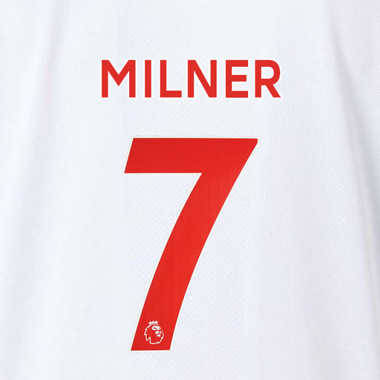 2019 2020 LIVERPOOL MILNER 7 WHITE 3RD OFFICIAL PLAYER SIZE NAME SET