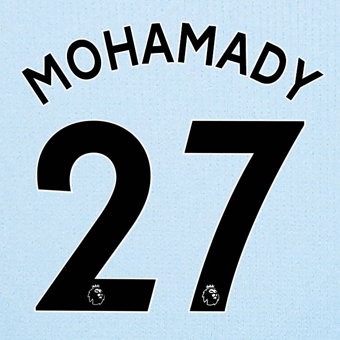 2019 2020 ASTON VILLA MOHAMADY 27 WHITE AWAY OFFICIAL PLAYER SIZE NAME SET