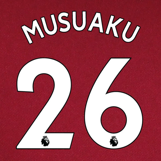 2019 2020 WEST HAM MASUAKU 26 WHITE HOME OFFICIAL PLAYER SIZE NAME SET