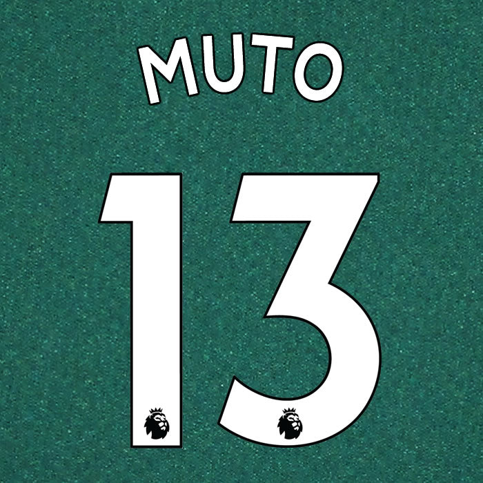 2019 2020 NEWCASTLE UNITED MUTO 13 WHITE AWAY OFFICIAL PLAYER SIZE NAME SET