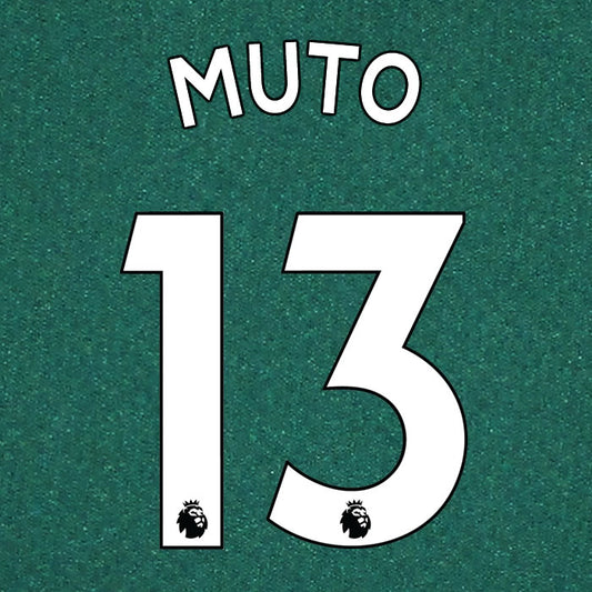 2019 2020 NEWCASTLE UNITED MUTO 13 WHITE AWAY OFFICIAL PLAYER SIZE NAME SET