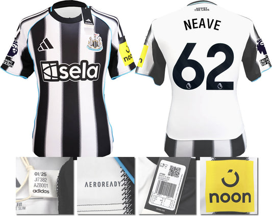 BNWT 2025 2026 NEWCASTLE UNITED HOME SHIRT NEAVE 62 MEN'S