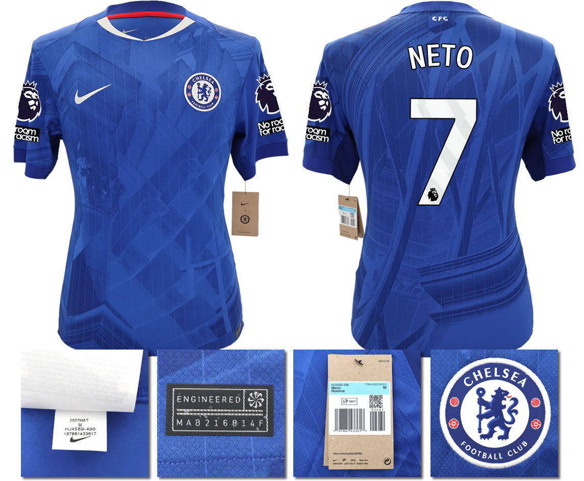 BNWT 2025 2026 CHELSEA NIKE HOME NETO 7 FOOTBALL SHIRT MEN'S