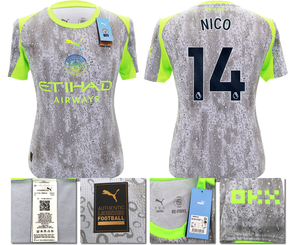 BNWT 2025 2026 MAN CITY PUMA THIRD NICO 14 FOOTBALL SHIRT