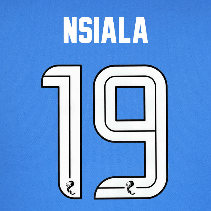 2024 2025 Rangers NSIALA 19 WHITE HOME OFFICIAL PLAYER SIZE NAMESET