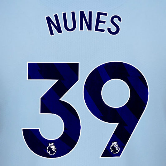 2025 2026 BRENTFORD NUNES 39 BLACK 3RD PLAYER SIZE NAME SET