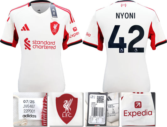 BNWT 2025 2026 LIVERPOOL AWAY SHIRT NYONI 42 MEN'S